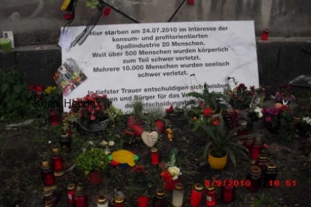 Loveparade Gedenkstätte in Duisburg